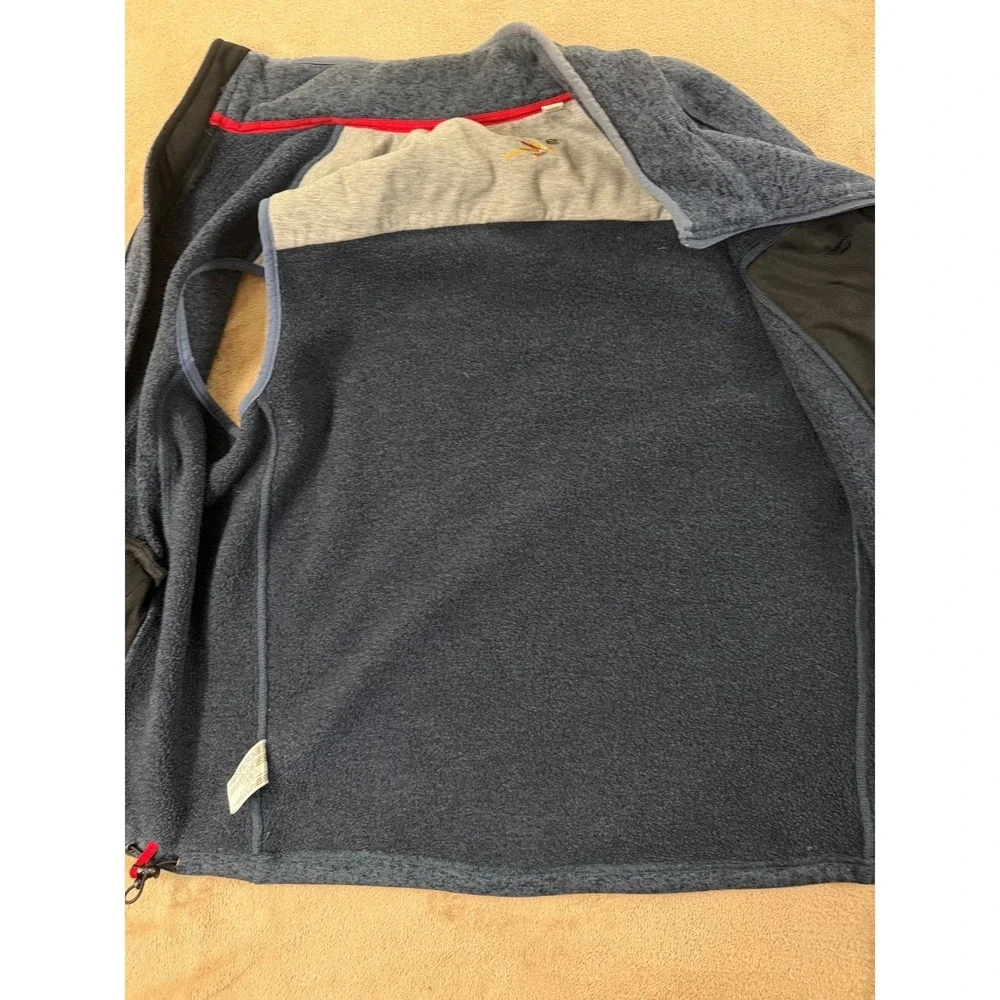 Orvis Denali‎ Fly Fishing Sweater Vest Men's Size 2XL Blue Fleece Full Zip EUC